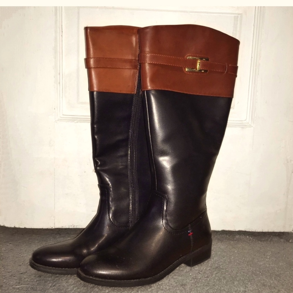 TOMMY HILFIGER TWO-TONE BOOTS